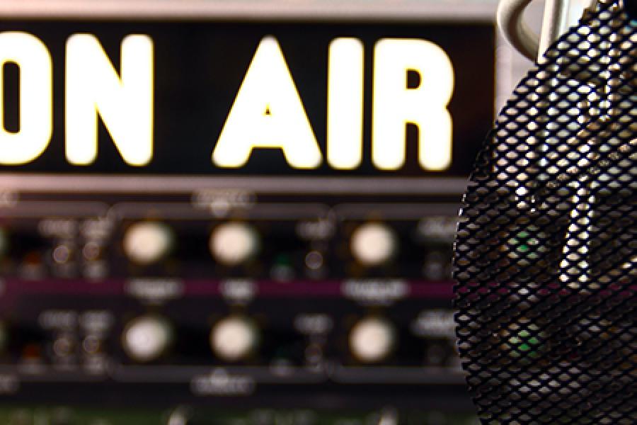  On Air sign near microphone