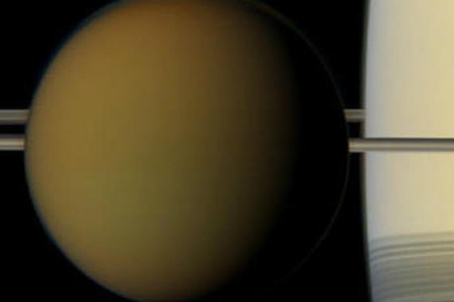Titan near Jupiter