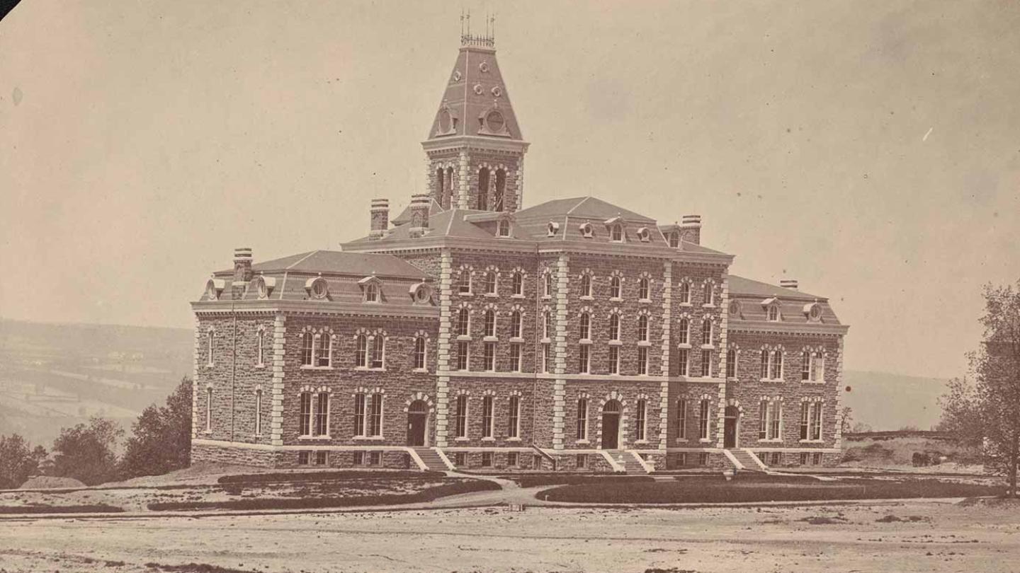 An old black-and-white image of McGraw Hall