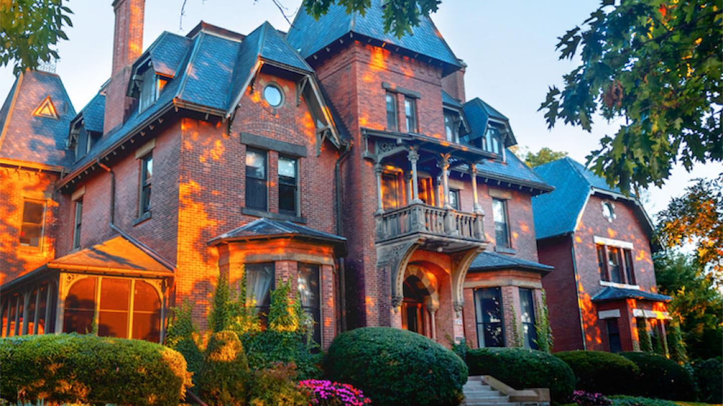 Red brick gothic house